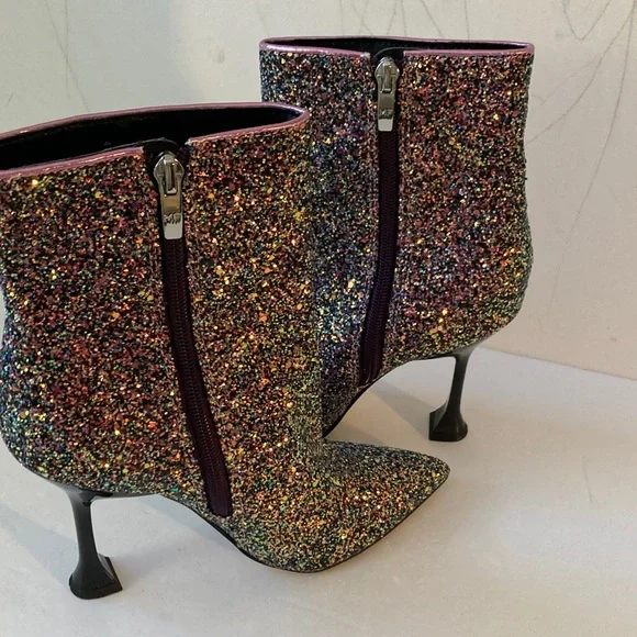 Marc Fisher Multicolor Glitter Heeled Boots - Picture 3 of 6